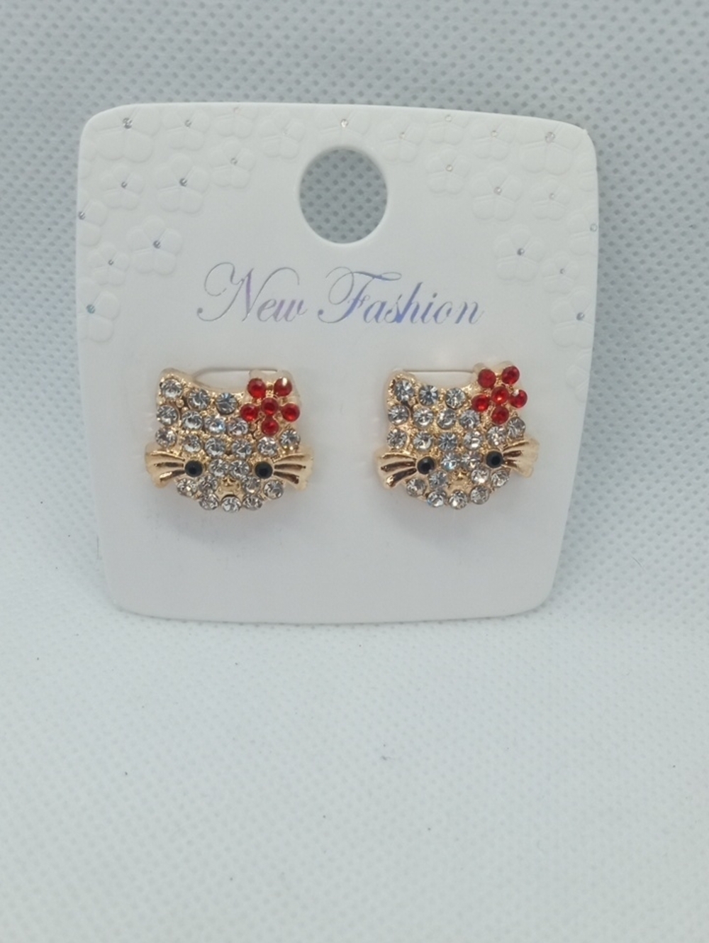 CRYSTAL KITTY EARRINGS